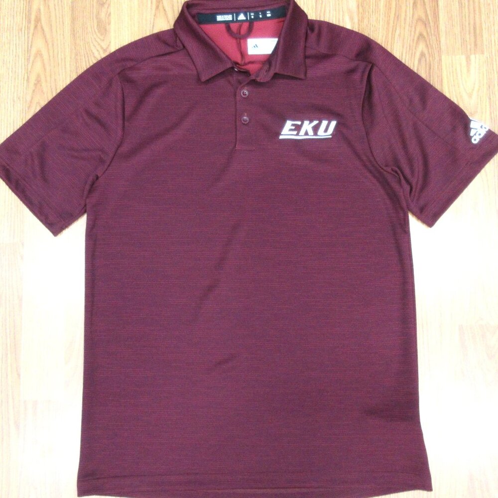 MIAMI REDHAWKS ADIDAS CLIMALITE POLYESTER POLO SHIRT RED MEDIUM, M